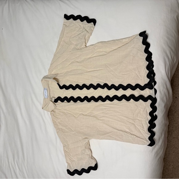 Petal and Pup Wilson Rickrack Trim Cotton Shirt & Shorts Set from Nordstrom - Picture 6 of 8